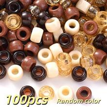 100/1000顆 6x9mm 彩色小馬珠套組 壓克力大孔珠 適用於辮髮、髮編髮珠 DIY 手鍊項鍊耳環手工藝派對裝飾 - 彩色 - 查看 21