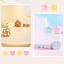 Switch Joystick Cap Cross Button Sticker, "Cute Star & Heart" Silicone Joystick Cover, Suitable For OLED Display - View 8