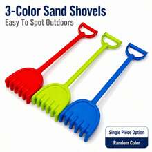 1pc 20.47in Large Size Garden Rake, Suitable For Beach, Snow And Other Outdoor Scenes, Garden Lawn Planting Digging Tool, Holiday Decoration, Outdoor Family Entertainment - Multicolor - View 4