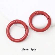 15入 25mm 彩色漆面彈簧扣勾 金屬連接環 畢業禮物 DIY 鑰匙圈 書環 包包吊飾 學生紀念品手工配件 - 25mm烤漆彈簧扣 - 查看 8