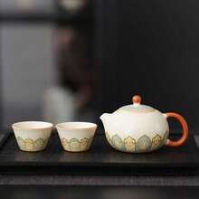 1set Handmade Ru Kiln Ceramic Teapot, Chinese Kung Fu Teapot With Ice Crackle Glaze - Multicolor - View 10
