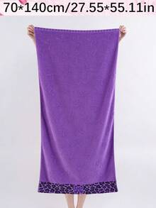 QIBHI 100% Cotton 4PCS Oversized Bath Towel Set 28x55Inches, Ultra Soft Highly Absorbant Compact Quickdry & Lightweight Large Bath Towels, Ideal For Gym Travel Camp Pool - Purple - View 6