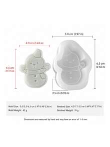 12 Cute Christmas Silicone Molds - DIY Handicrafts, Suitable For Soap, Candles And Resin - Holiday Home Decor Casting Tools - Christmas Molds - View 20