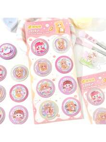 Highly Attractive Creative Badge Series Stickers, Decorative 3D Glitter Stickers For Kids Pencil Box, Phone Case DIY - Multicolor - View 12