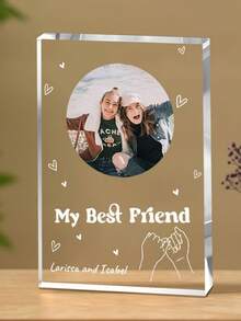 Customized Acrylic Photo Plaque, Suitable For Sisters, Best Friends, Brothers Or Friends, Personalized Commemorative Photo Customization, Acrylic Photo Decoration, Graduation Gift, Home Decor, Holiday Decoration - Multicolor - View 6