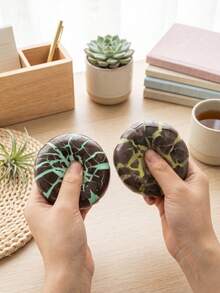 Mint Chocolate Crisp Ball Squeeze Toy, Super Soft Shell Filled Sensory Toy, Cracking Sound Stress Relief Toy, Anxiety Relief Hand Therapy Relaxation Toy, Suitable For Teens And Adults Office Desk Daily Leisure Stress Relief Toy, Due To Lighting, Monitor And Other Reasons, There May Be Slight Color Difference Between The Actual Product And The Image - Multicolor - View 10