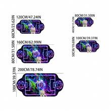 1pc Neon Football Field Shaped Rug, Decorative Carpet, Bedroom Decor, Floor Mat, Carpet, Home Decor, Living Room Rug, Living Room Small Rug, Bedroom Carpet, Living Room Home Decor, Outdoor Carpet, Washable Carpet - Multicolor 8 - View 7