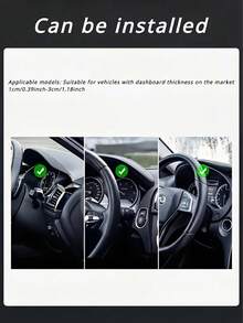 Car Phone Holder, Multi-Function Phone Mount, Rotatable Installation Device, Can Be Installed On Car Dashboard, ABS Material - Multicolor - View 10