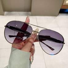 2026 New Classic Double Bridge Aviator Sunglasses For Men And Women, Metal Frame UV400 Anti-UV Driving Sunglasses, 8 Colors - C2 - View 14