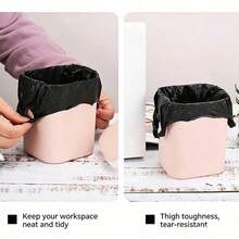 100/200/400pcs Disposable Mini Trash Bags, Small Plastic Garbage Bags, Leak-Proof Durable, Effective Odor Control, Suitable For Office, Car, Kitchen, Bathroom, Home, Living Room, Dormitory And More - A - View 2