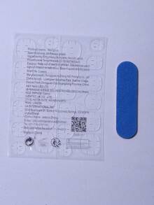 10件/組手工壓製短圓形假指甲片，極光玻璃珠紋路柔和裸色Y2K手繪圖案，附1片果凍膠與1個指甲锉，適合日常與派對美甲護理 - 粉色 - 查看 5