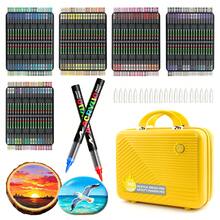 FLYSEA 【Vibrant Acrylic Marker Set】54色系列，12/18/24件裝鮮豔丙烯麥克筆組－中尖筆頭（2-3mm）－適用於石頭彩繪、黑紙、滑板裝飾、木材、塑膠、畫布、聖誕賀卡 - 多色 - 查看 18