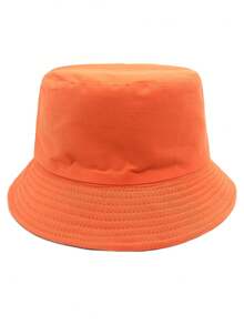 1pc Neutral Solid Color Minimalist Bucket Hat, Sun Protection Breathable, New Versatile Design Suitable For Outdoor Casual Sun Protection Wear - Solid Color - View 15