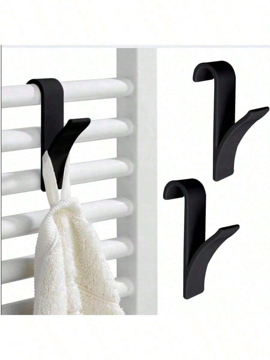 10pcs Value Pack Heated Towel Radiator Clips, Rust-Proof Bathroom Storage Hooks, Non-Slip Firm Grip, Suitable For Towels, Clothes, Bath Products, Tool-Free Multi-Scene Drying And Storage Rack, Suitable For Bathroom, Laundry Room, Balcony