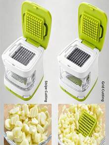 2-In-1 Double-Sided Garlic Chopper & Slicer, Kitchen Accessory Home Gadget, BBQ Camping Essential, Summer Outdoor Cooking Essential, Camping Travel Essential, Compact Easy-To-Clean Garlic Processing Tool - Multicolor - View 2