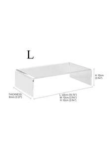 Estantería de almacenamiento de acrílico con estante en forma de U reforzado de 8 mm de grosor, estante transparente de aumento de altura, divisor de gabinete, soporte de exhibición para transmisión en vivo, regreso a la escuela - Multicolor - Ver 7