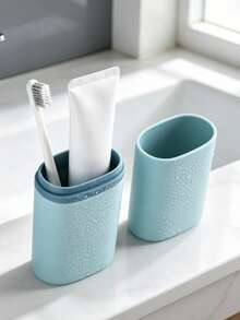 Customizable Name Text 3D Heart Travel Toothbrush And Toothpaste Storage Box, Pink 3D Heart Print Portable Toothbrush Storage Tube, Compact All-In-One Dust-Proof Cup With Lid, Suitable For Commuters, Students, Couples, Business Travelers, Short-Trip Travelers And Gift Customization Buyers, Short-Term Business Trips, Outdoor Travel, Campus Dorm Life, Hotel Stays, Home Use For Toothbrush And Toothpaste Storage, Compact Size Takes Up Little Luggage Space - Multicolor - View 10