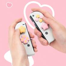 Switch Joystick Cap Cross Button Sticker, "Cute Star & Heart" Silicone Joystick Cover, Suitable For OLED Display - View 10