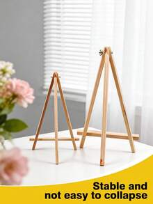 1pc Natural Wood Display Easel, Wooden Frame Drawing Board, Small Oil Painting Board, Desktop Oil Painting Easel, Student Professional Drawing Board Art Display Stand, Creative Desktop Support - Wood Color - View 12