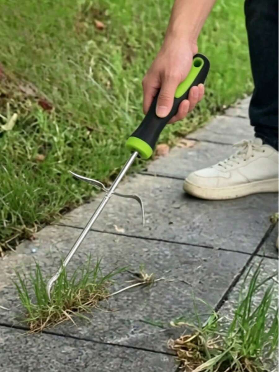 1/2件 17cm 重型金屬除草耕作鉤，鋒利齒刃附保護蓋，多功能戶外花園庭院除草清潔園藝工具