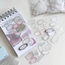 Selbstklebendes Pergament-Scrapbooking-Materialpaket, enthält Blumen- und Schmiedeeisen-Stil-Ränder, für Collage-Dekoration - A - Übersicht 4