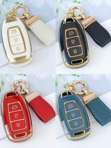 适用于现代汽车的TPU钥匙遥控器保护套，适用于Santa Fe、I30、IX35、Encino、KONA、Solaris、Sonata、Azera、Grandeur、Elantra、Accent等车型，可保护无钥匙进入遥控器。 - 單包 - 查看 11