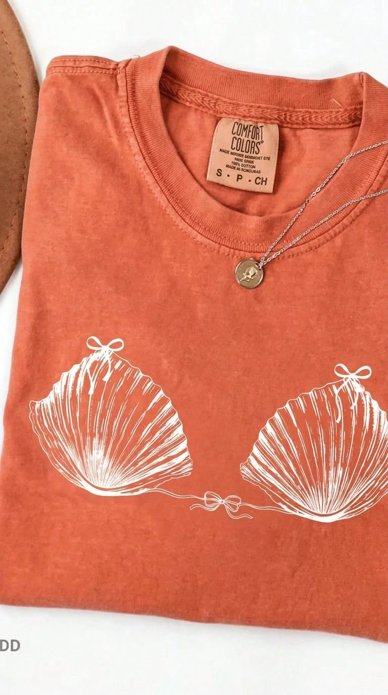 2026THEEARTHHISGLORYPatternRetroWashableHigh QualityCottonDouble-Sided PrintingTShirtMen'sTShirtOld ModelSummerClothingDrop ShoulderSleeveRound NeckTo - Orange - View 1