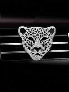 1pc Car Air Vent Leopard Head Rhinestone Car Aromatherapy Clip Creative Car Interior Decoration Ornament - One Size Fits All - View 8