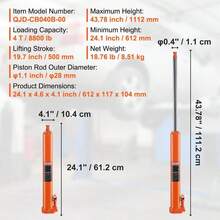 Hydraulic Long Ram Jack, 4 T Engine Lifting Cylinder With Single Piston Pump & Flat Base, Hydraulic Car Bottle Jack For Engine Lifts, Garage/Shop Cranes, Farm, Etc.-XY858280 - Multicolor - View 7