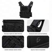 Vest With Adjustable Straps And High-Resistance Drawstrings - Black - View 3