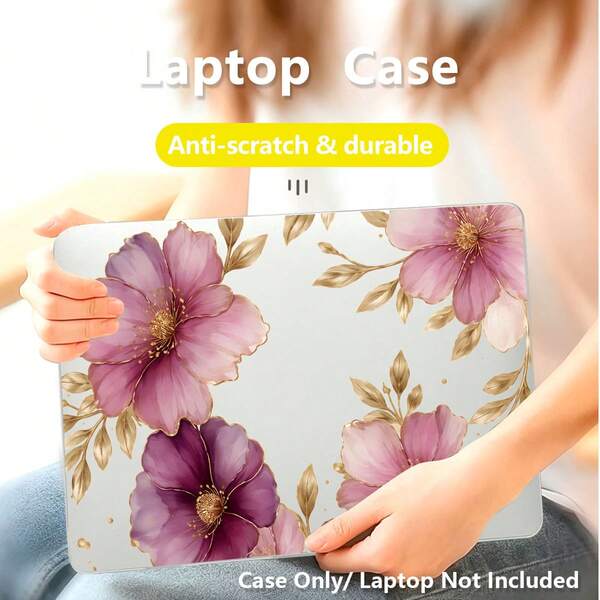 1 pieza Funda protectora para portátil con patrón floral impreso UV, cubierta protectora minimalista, ligera y duradera compatible con portátil Neo de 13 pulgadas modelo A3404/ Air Pro 13.3 13.6 14.2 15.3 16.2 pulgadas/ Matebook D14/D16