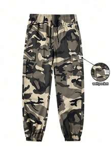Men's Outdoor Sports Casual Spring/Autumn Camouflage Cargo Pants - Khaki - View 3