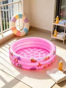 Compact Durable Inflatable Round Swimming Pool PVC, Equipped With Family Entertainment Accessories, Inflatable Swimming Pool, Vibrant Dinosaur And Plant Design, Game Pool Dinosaur Theme Swimming Pool Durable Swimming Pool - Circular Swimming Pool - View 3
