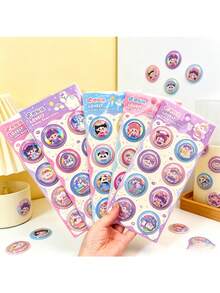Highly Attractive Creative Badge Series Stickers, Decorative 3D Glitter Stickers For Kids Pencil Box, Phone Case DIY - Multicolor - View 4