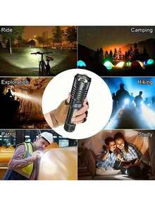 1 đèn pin/đèn pha sạc siêu sáng, thích hợp cho cắm trại ngoài trời, câu cá, săn bắn, leo núi, phiêu lưu và sử dụng trong trường hợp khẩn cấp. - Nhiều màu - Xem 7