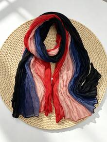 1pc Women's Long Lightweight Ombre Scarf, Fashionable Casual Suitable For Daily Matching, Commuting, Beach, Vacation Or Sun Protection - Multicolor - View 19