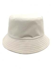 1pc Neutral Solid Color Minimalist Bucket Hat, Sun Protection Breathable, New Versatile Design Suitable For Outdoor Casual Sun Protection Wear - Solid Color - View 12