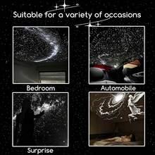 2-In-1 Starry Sky Projection Lamp, Includes 13 Interchangeable Projection Slides, Adjustable Brightness, 360° Rotatable Design, USB Powered RGB Night Light, Suitable For Car, Bedroom And Living Room Decoration - White - View 10