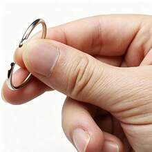 Silver Metal Loose-Leaf Rings, Replaceable Loose-Leaf Ring Accessories, Detachable And Openable Binding Rings, Suitable For Student Notebooks, Scrapbooks, Photo Albums, Index Cards, Office Document Organization And DIY Stationery,Card Holder - Silver - View 10