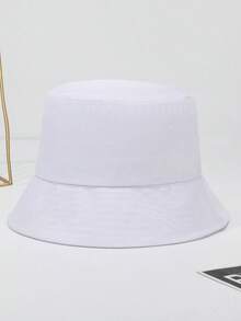 1pc Neutral Solid Color Minimalist Bucket Hat, Sun Protection Breathable, New Versatile Design Suitable For Outdoor Casual Sun Protection Wear - Solid Color - View 16
