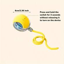 Nicbeybole Cat & Dog Pet Toy Ball, USB Rechargeable, Durable Plastic Structure, Interactive Entertainment For Cats, Cat & Dog Teasing Ball, Relieve Boredom, Smart Automatic Electric Toy - Blue - View 3