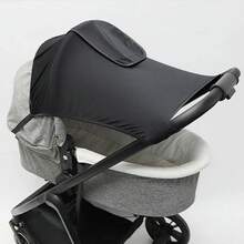 Stroller Sunshade, Protection, Universal Model, Baby Stroller Accessory, Breathable Canopy, Sunshade For Infant Stroller. - With Window - View 1