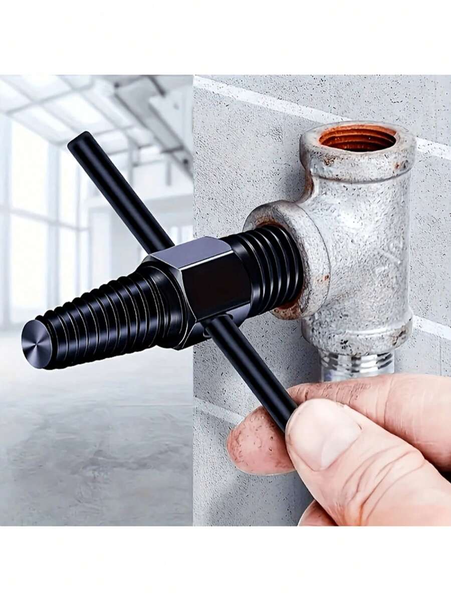 1/2件組雙用途水管螺絲拆卸工具 斷螺栓拆卸器 管閥水龍頭適用，可輕鬆拆除滑牙螺絲與損壞螺栓，適用於損壞或斷裂螺絲，手工具、園藝工具
