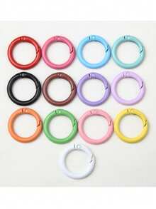 15入 25mm 彩色漆面彈簧扣勾 金屬連接環 畢業禮物 DIY 鑰匙圈 書環 包包吊飾 學生紀念品手工配件 - 25mm烤漆彈簧扣 - 查看 3