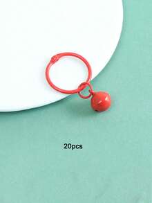 10/20 piezas anillos de llavero de campana de aleación de zinc esmaltada de colores, estilo Ins, anillos de llavero divididos, accesorios para hacer colgantes de manualidades con cuentas Perler, dijes para bolsos - Llavero con forma de campana pintada - Ver 19