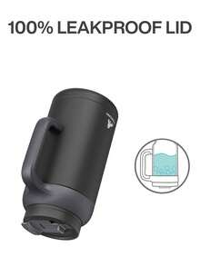 Powcan 64盎司保溫馬克杯附手柄，2合1吸管杯蓋，可將冷飲保冷36小時，洗碗機適用，防漏，防滑底座，不鏽鋼真空保溫水杯，適合居家、辦公室與健身房使用 - 黑色 - 查看 5
