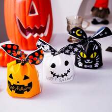 50/10 piezas Bolsa de dulces de Halloween, bolsas de regalo con cordón para fiesta de dulces, bolsa de golosinas de Halloween, galletas, chocolate, aperitivos para truco o , dulces de fiesta, baratijas y recuerdos de fiesta, bolsas de dulces, decoración de otoño, decoración de Halloween - Bolsas de embalaje - Ver 6