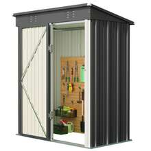 Outdoor Tool Shed, Storage Hut, Patio/Garden Tool Storage Cabinet, Household/Outdoor Waterproof And Rustproof Farm Implement And Miscellaneous Item Storage Cabinet. - Grey - View 2
