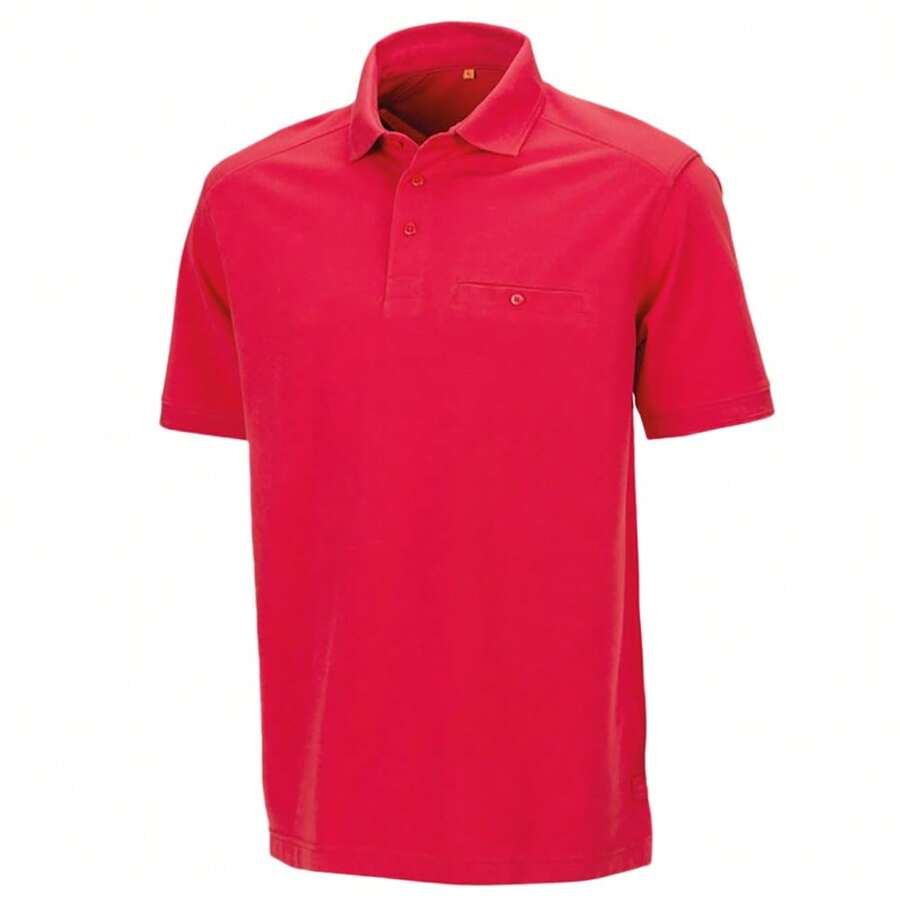 Result Mens Work-Guard Apex Short Sleeve Polo Shirt - Red - View 1