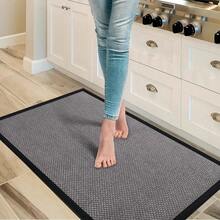 Tapete Piquet Impermeável E Antiderrapante 50x70cm Cinza Jolitex - Cinza - Visão 1